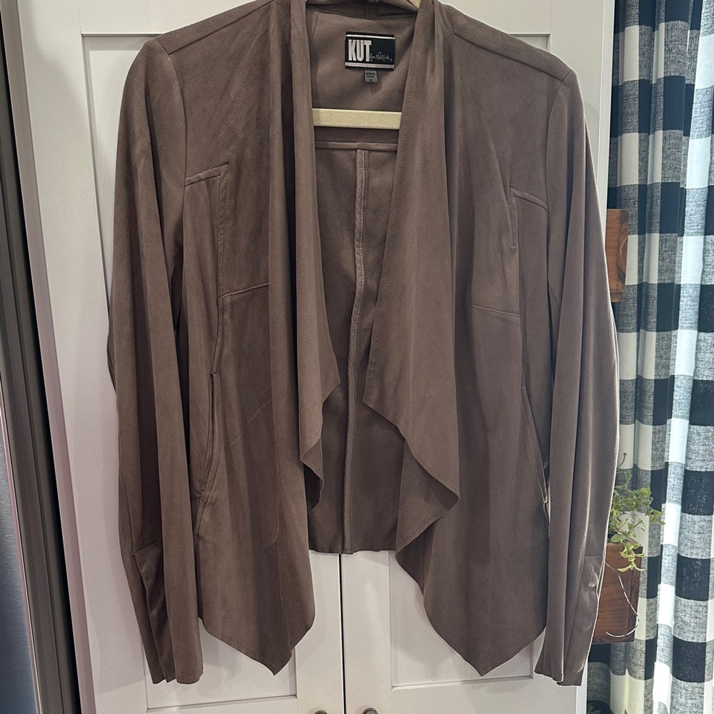 Kut from the Kloth Women's Tan Open-Front Blazer
